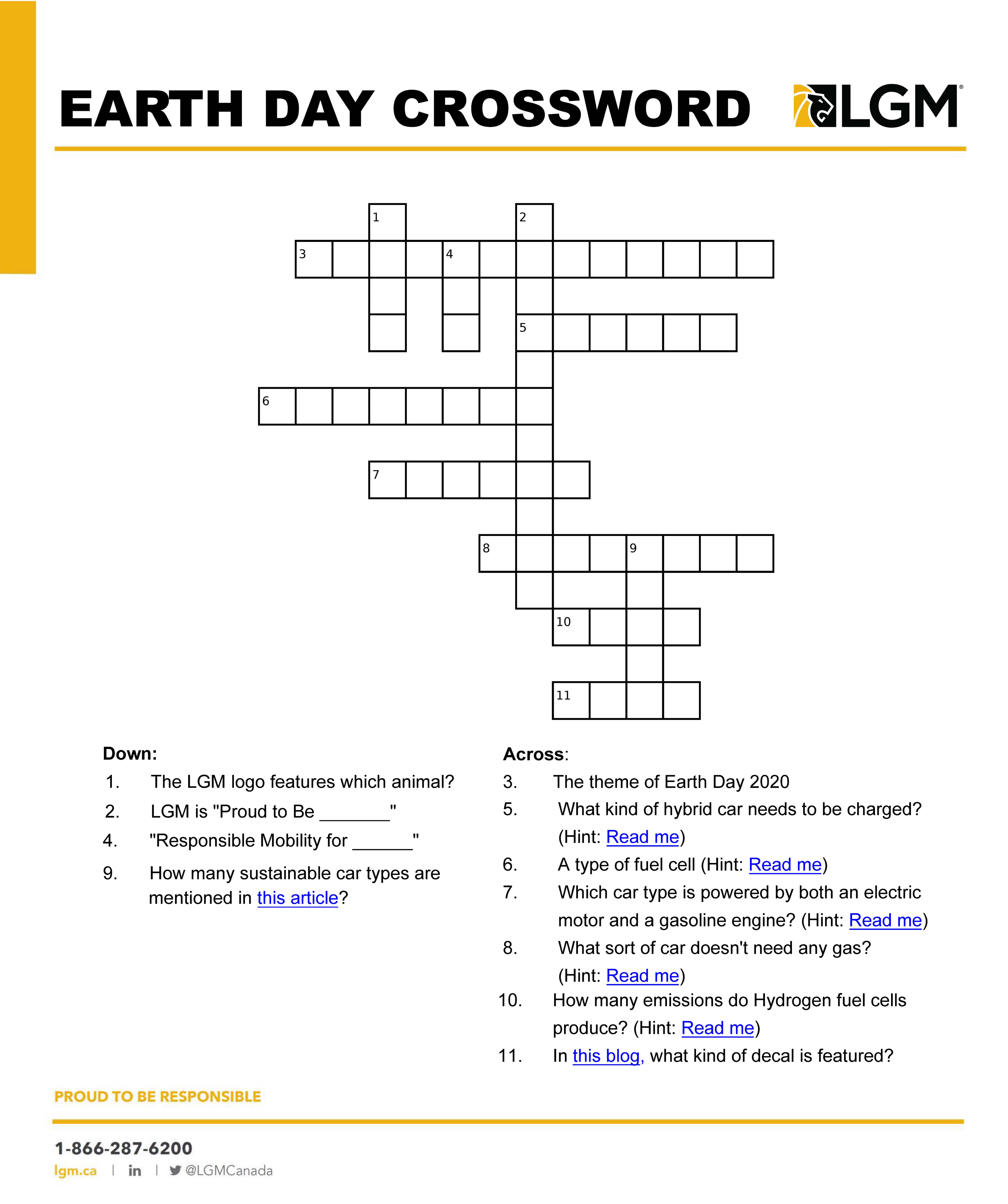 Earth Day Crossword LGM Financial Services Inc Earth Day Crossword LGM Financial Services Inc